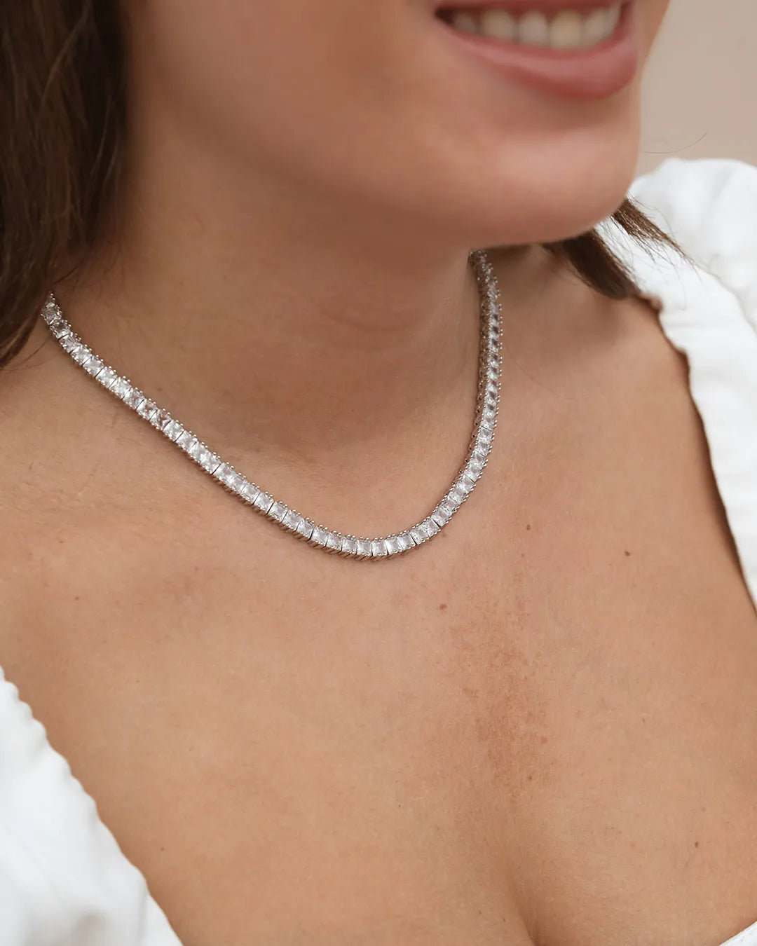 Silver Tennis Light Necklace