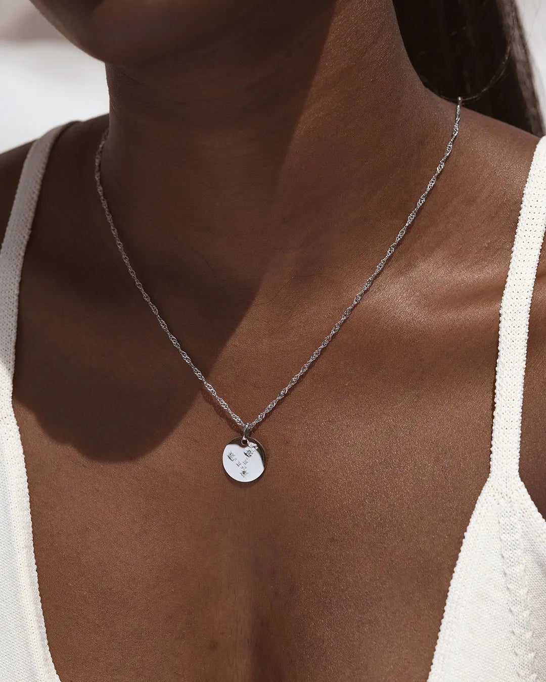 Silver Zodiac Pisces Necklace