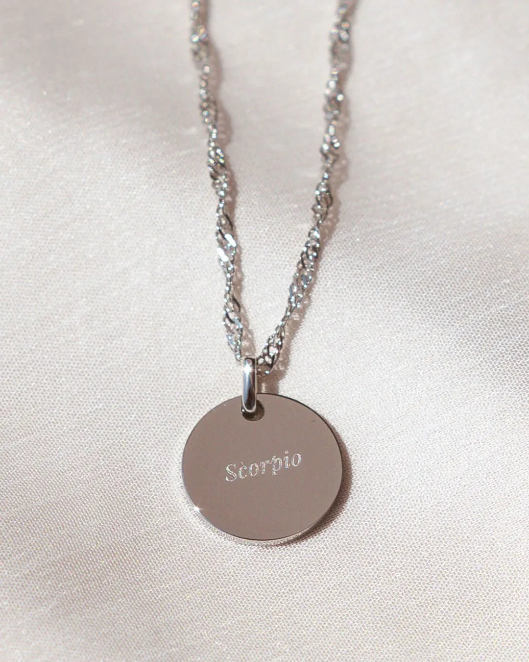 Scorpio Zodiac Silver Necklace