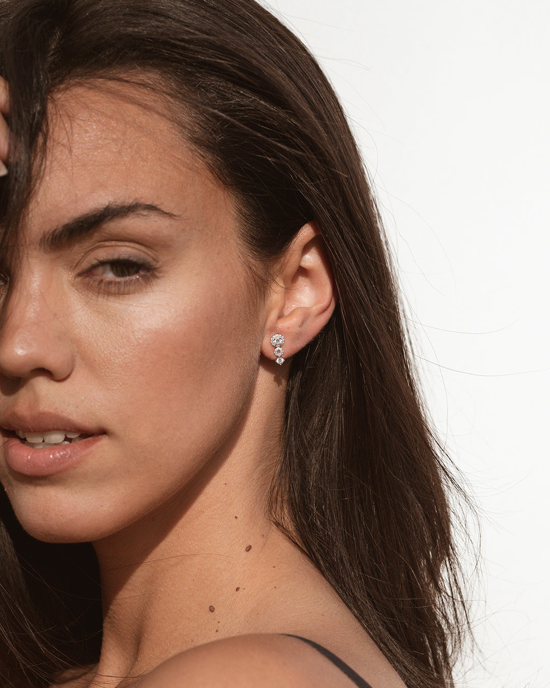 Silver Air Zirconia Earrings