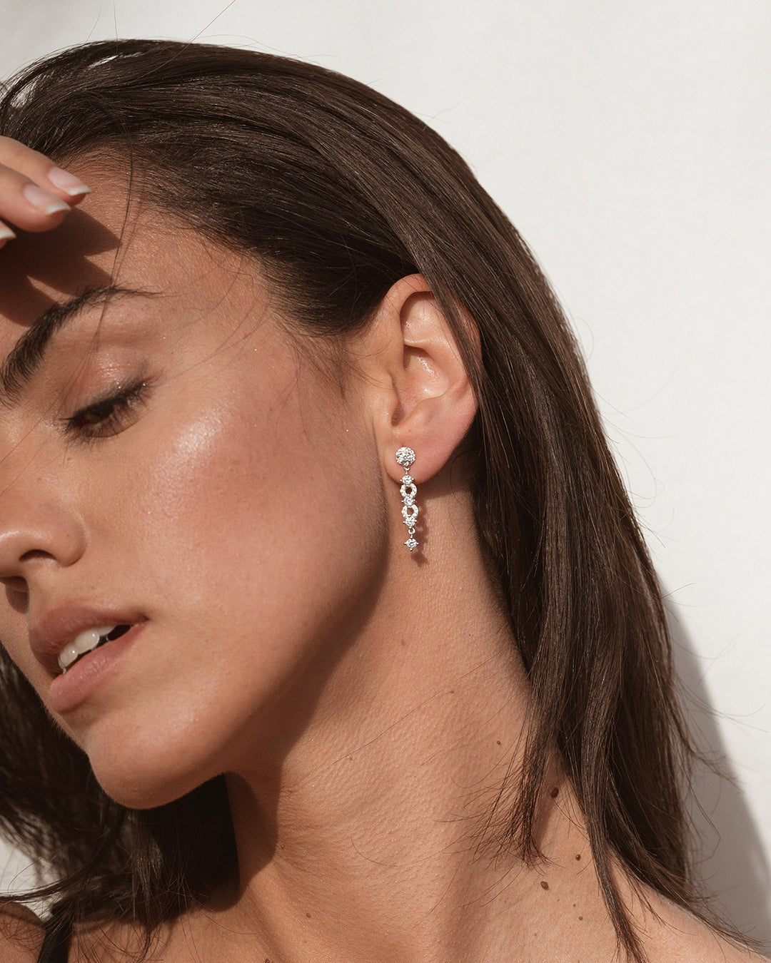 Breeze Long Silver Earrings