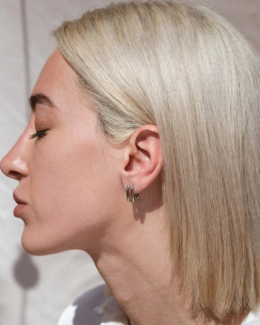 Charlize Small Silver Hoops