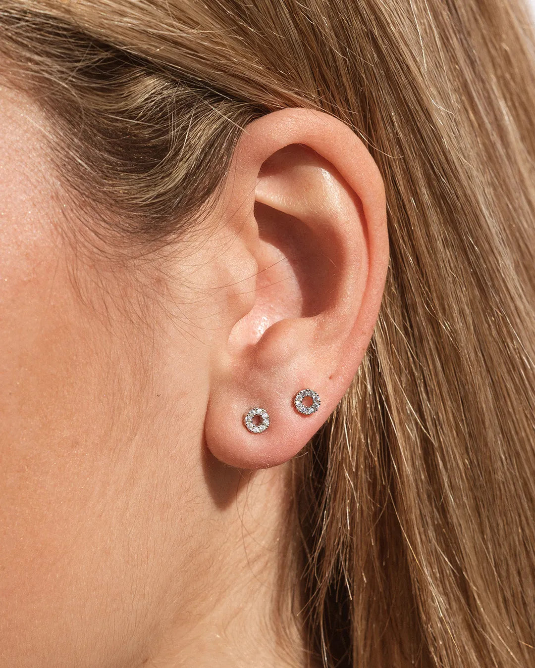 Silver Mini Circle Earring