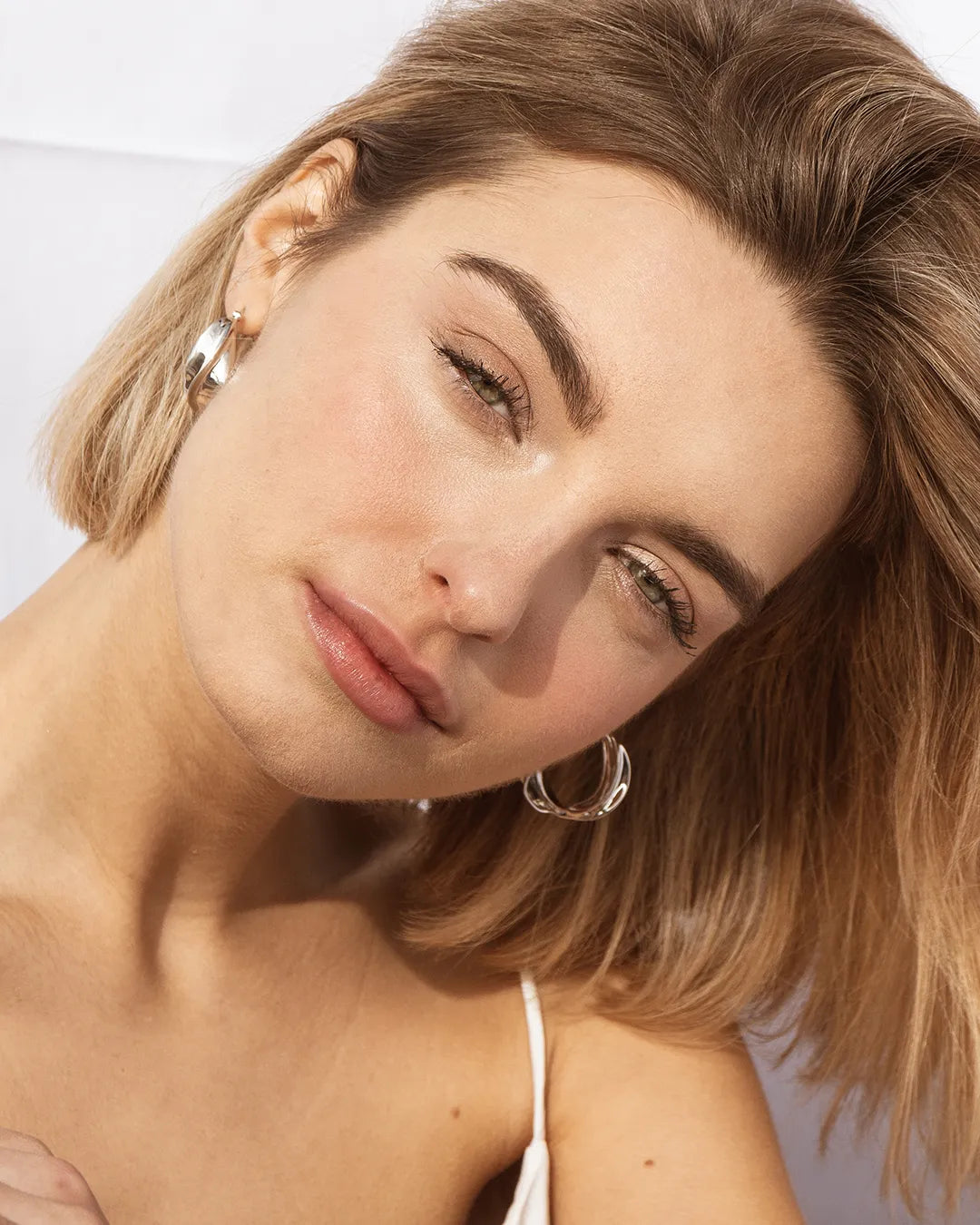 Savage Large Silver Hoops