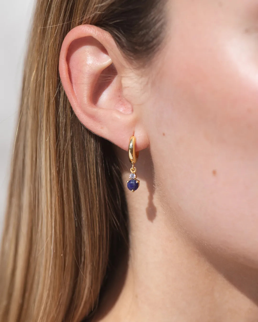 Pendientes Birthstone Septiembre - Zafiro