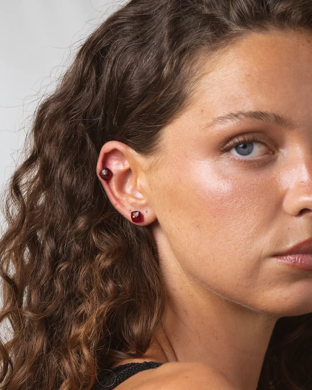 Nude Garnet Earrings