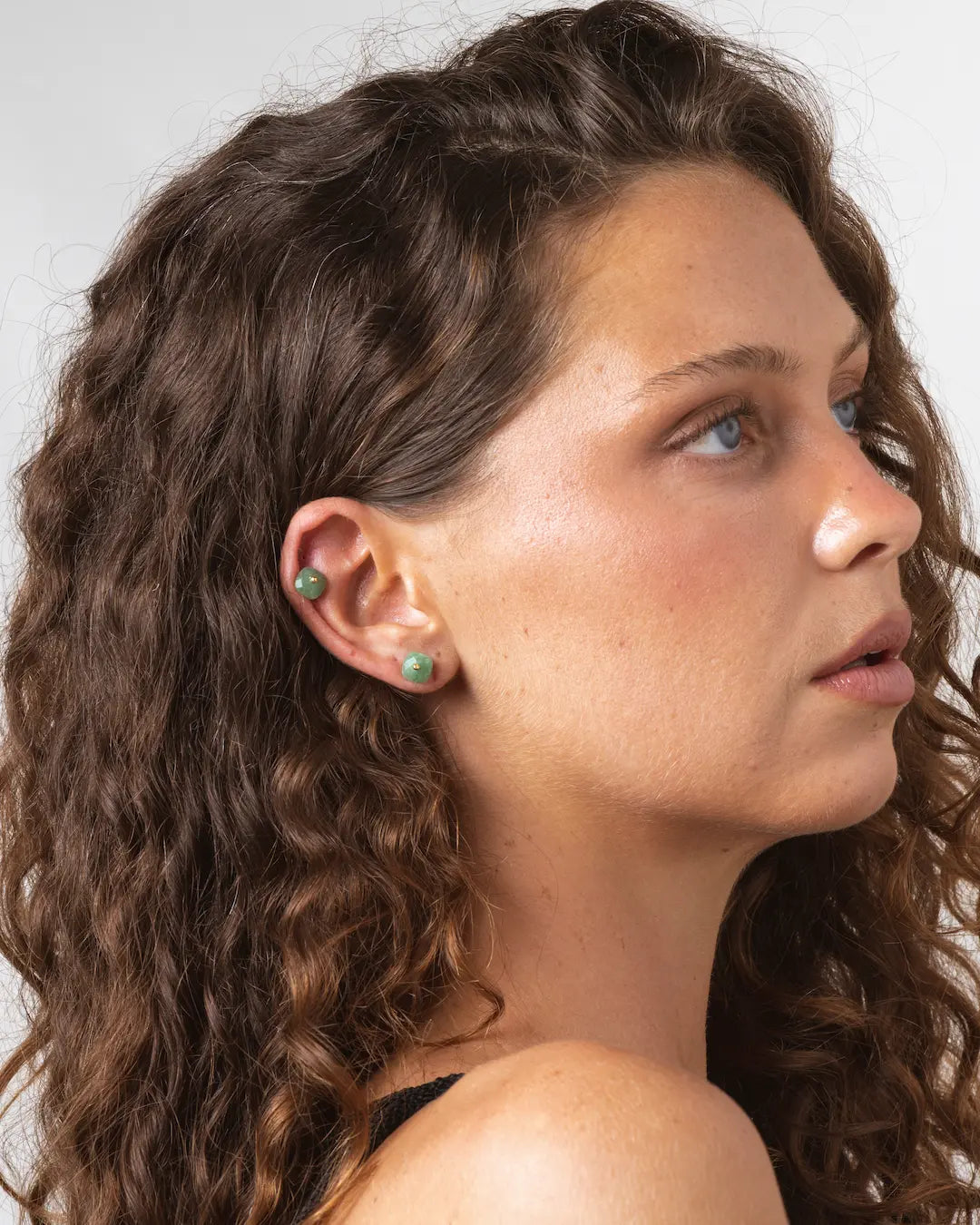 Nude Green Aventurine Earrings