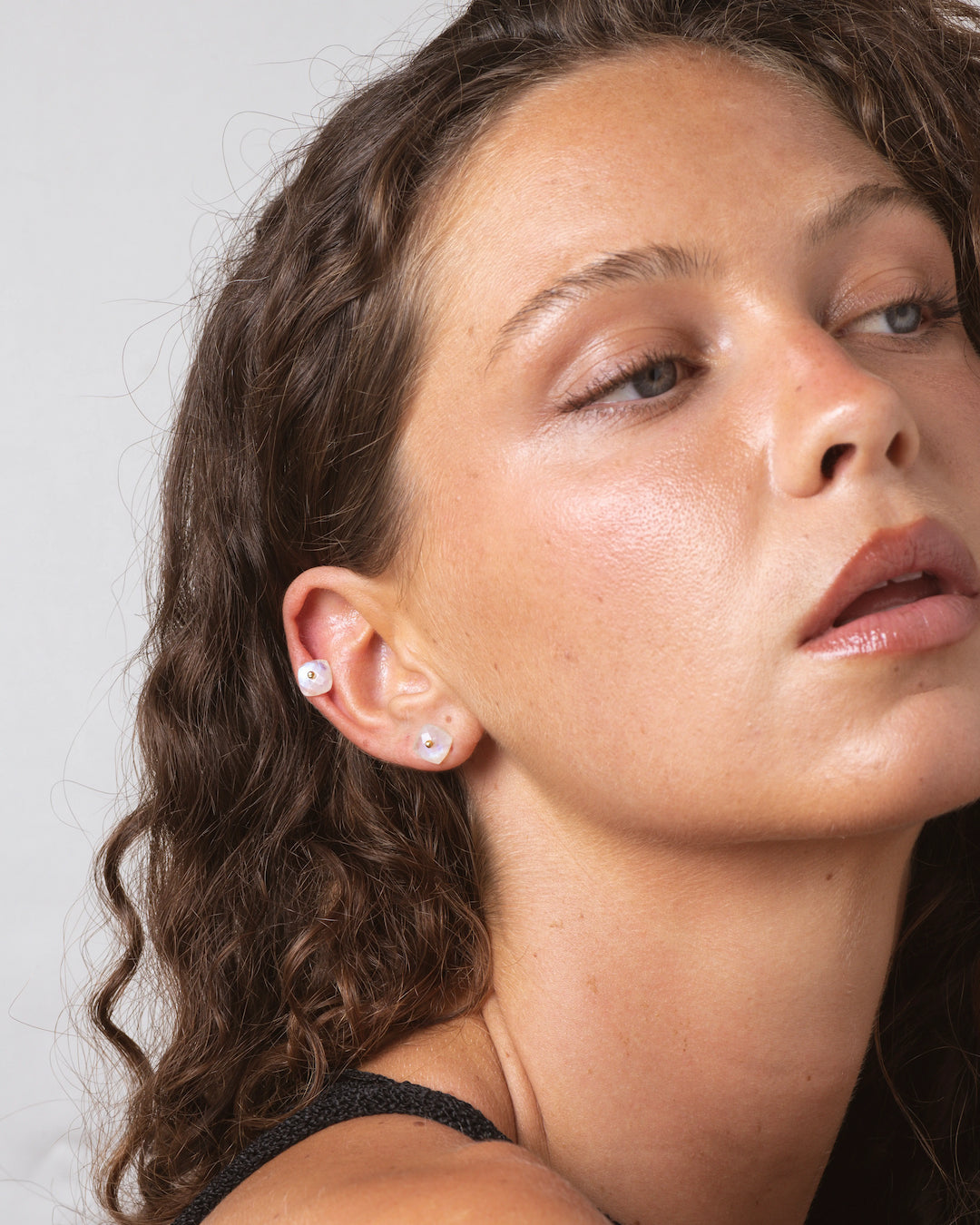 Nude Moonstone Earrings
