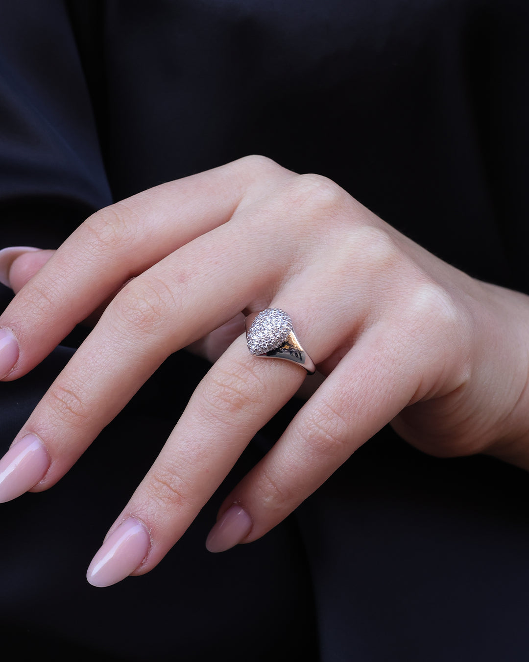 Anillo Circonitas Plateado Mist