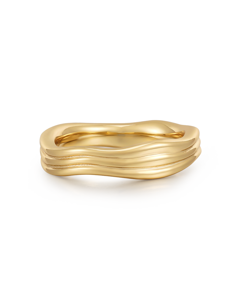 Golden Wave Ring