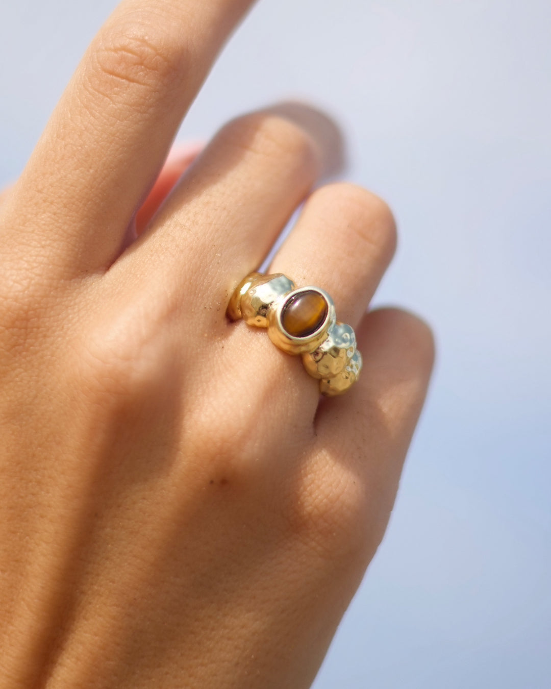 Anillo Ojo De Tigre Brunel