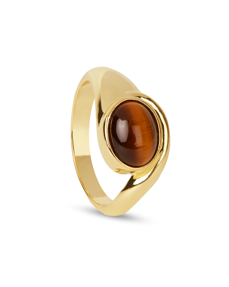 Anillo Ojo De Tigre Osiris