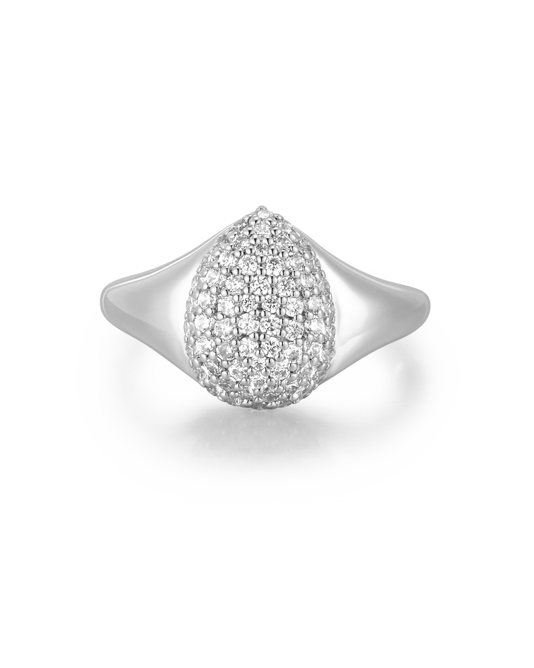 Anillo Circonitas Plateado Mist