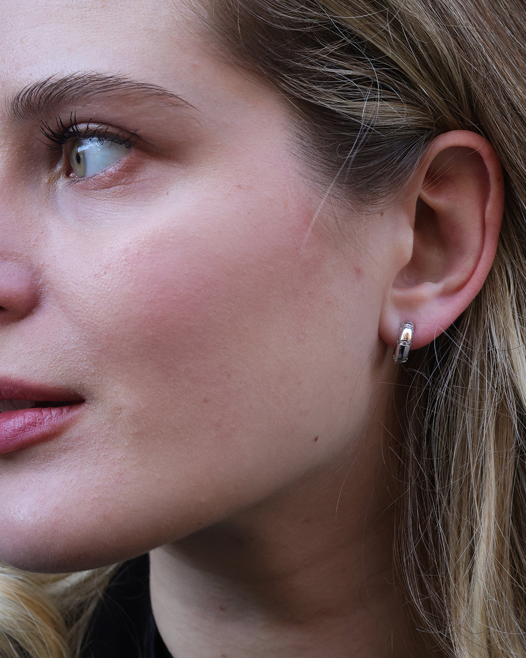 Mist Small Silver Hoops