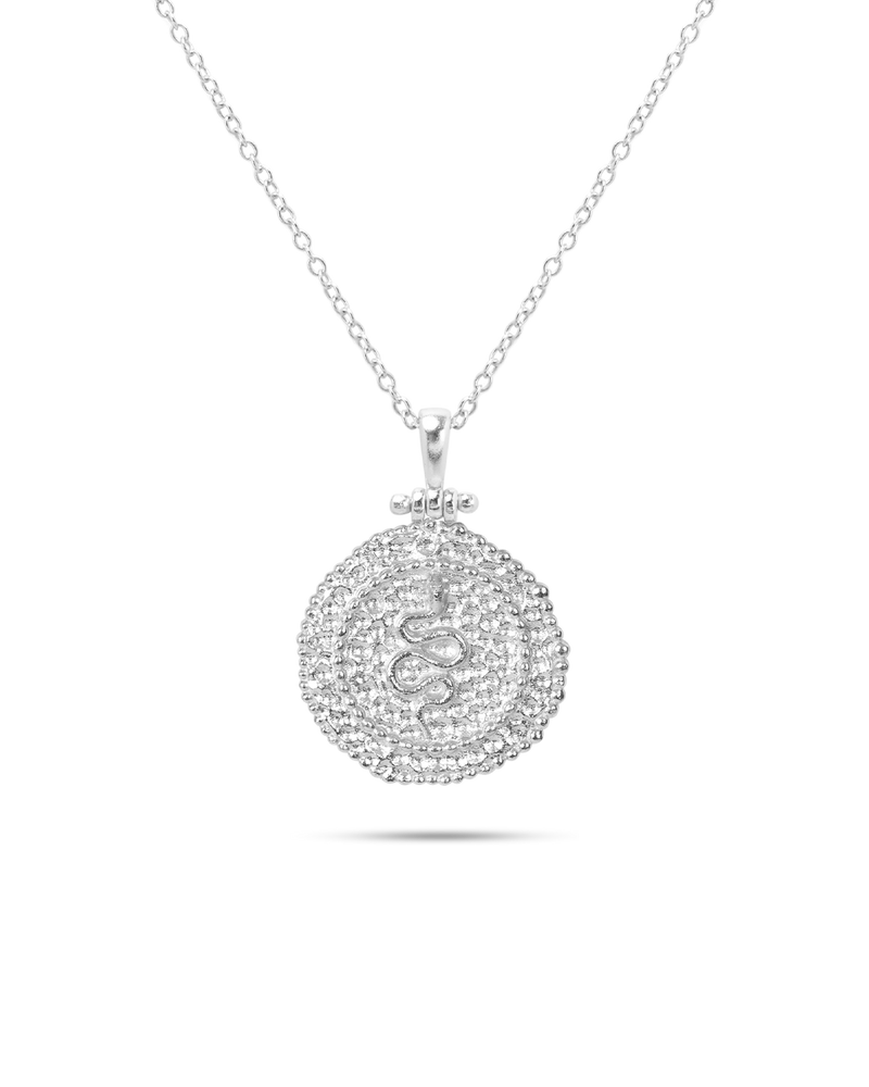 Colgante Plateado Moneda Mut
