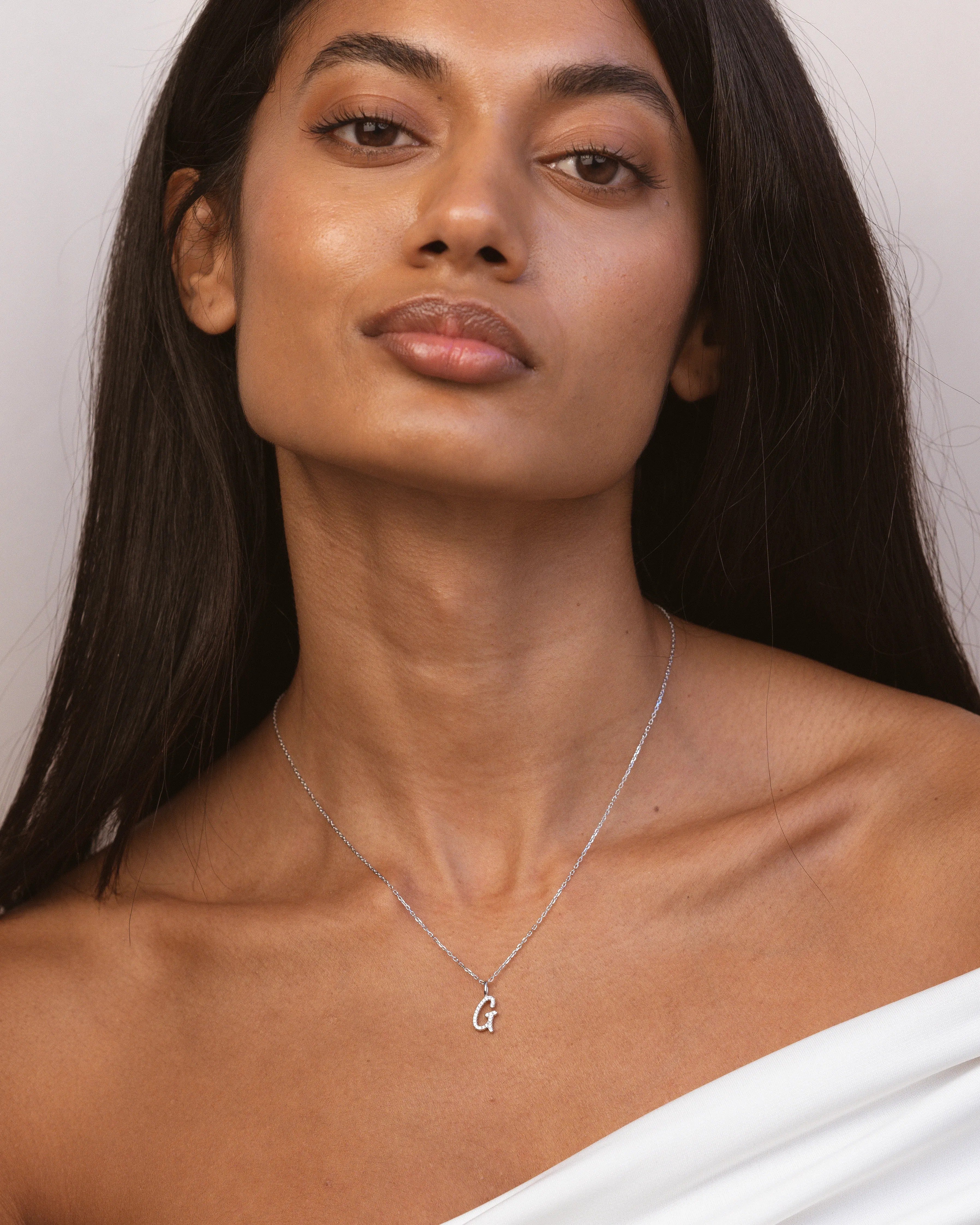 Silver Letter G Necklace