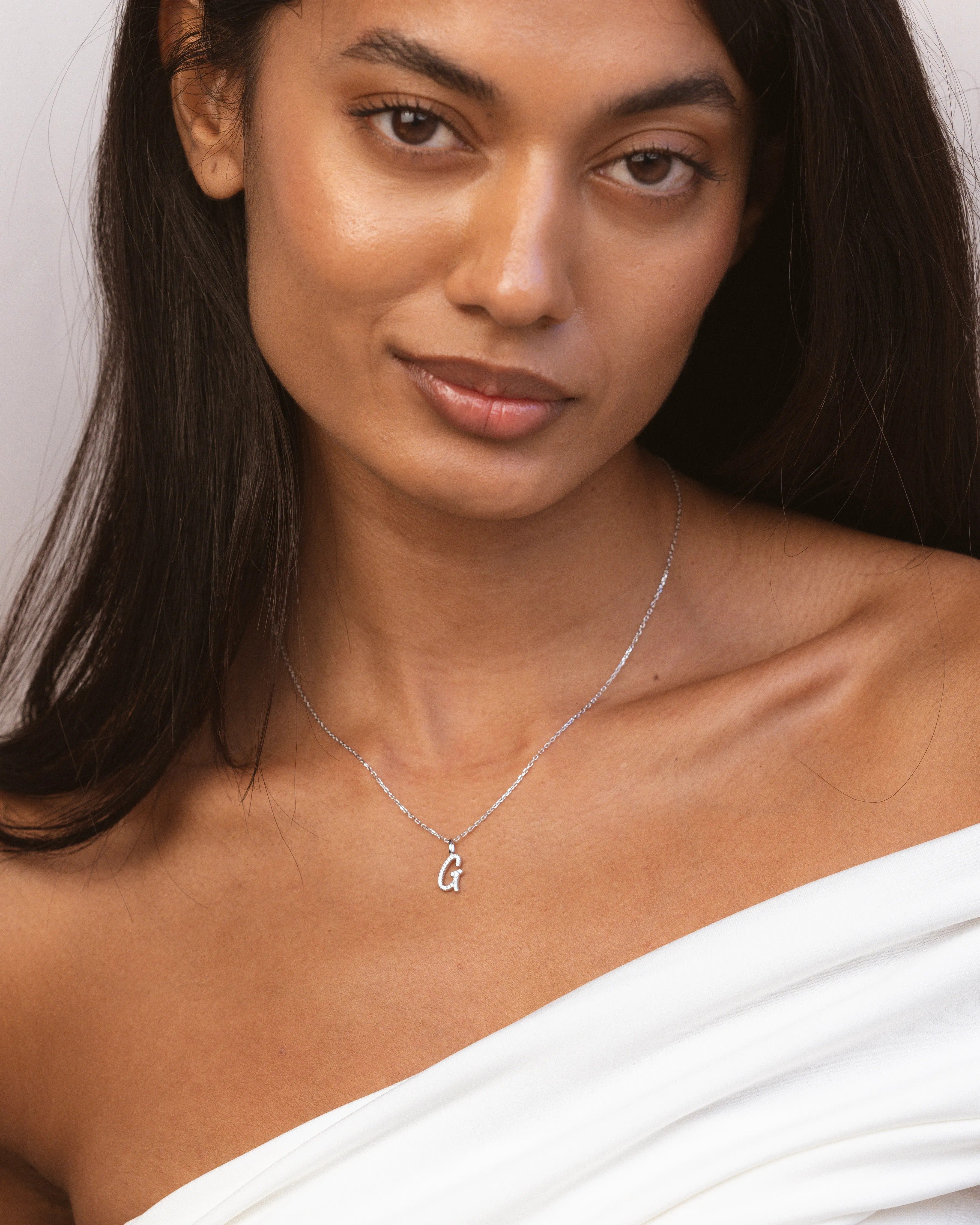 Silver Letter G Necklace