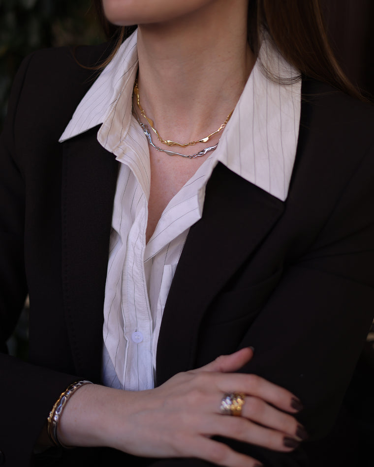 Collar Plateado Aurora