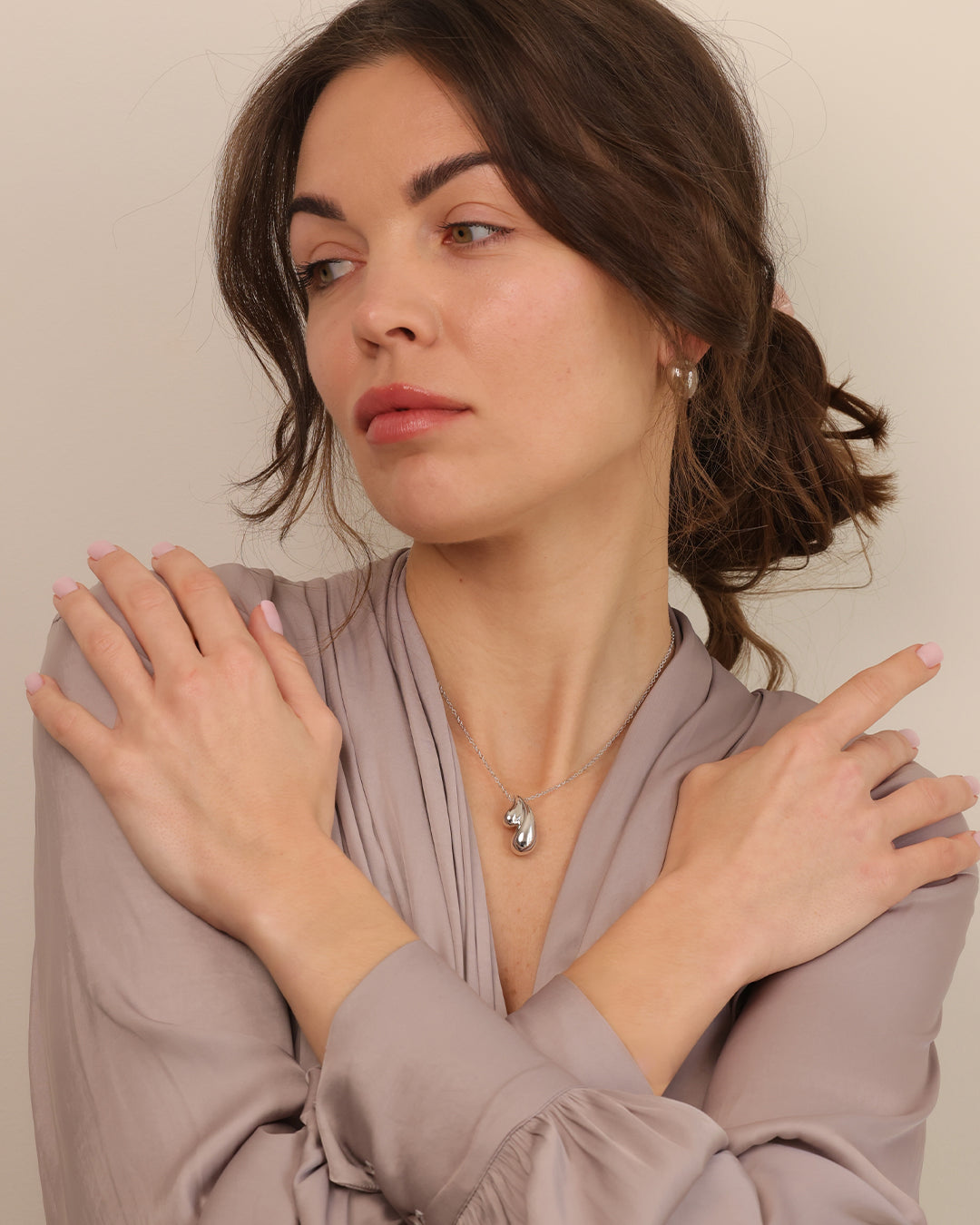 Silver Drop Necklace
