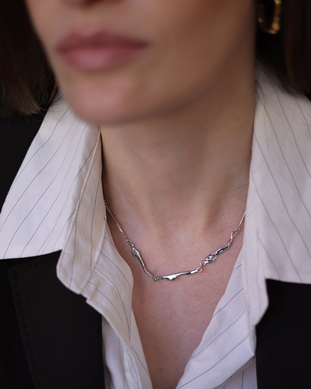 Collar Plateado Aurora