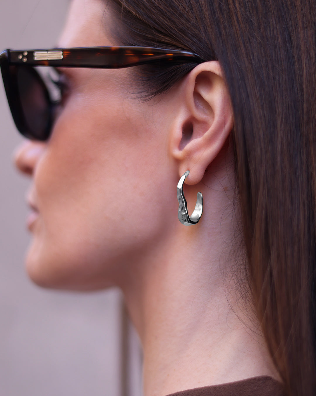 Pendientes Plateados Aurora