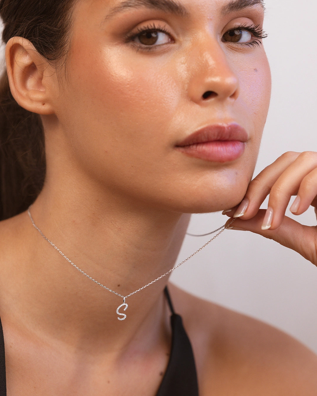 Silver Letter S Necklace