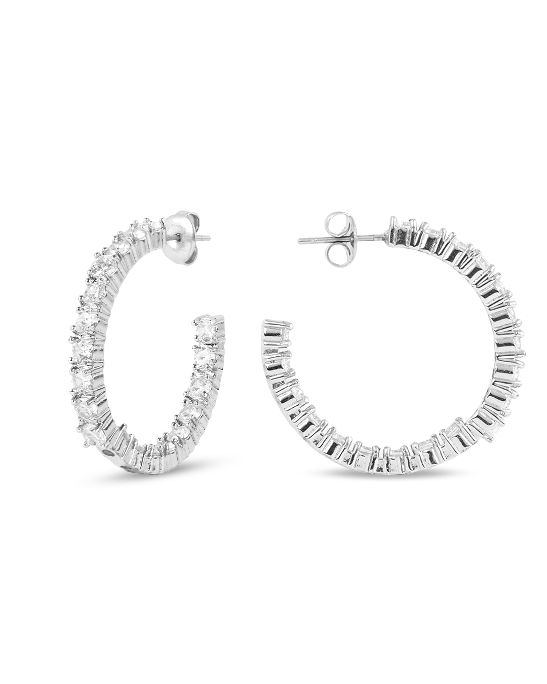 Malaga Silver Hoops
