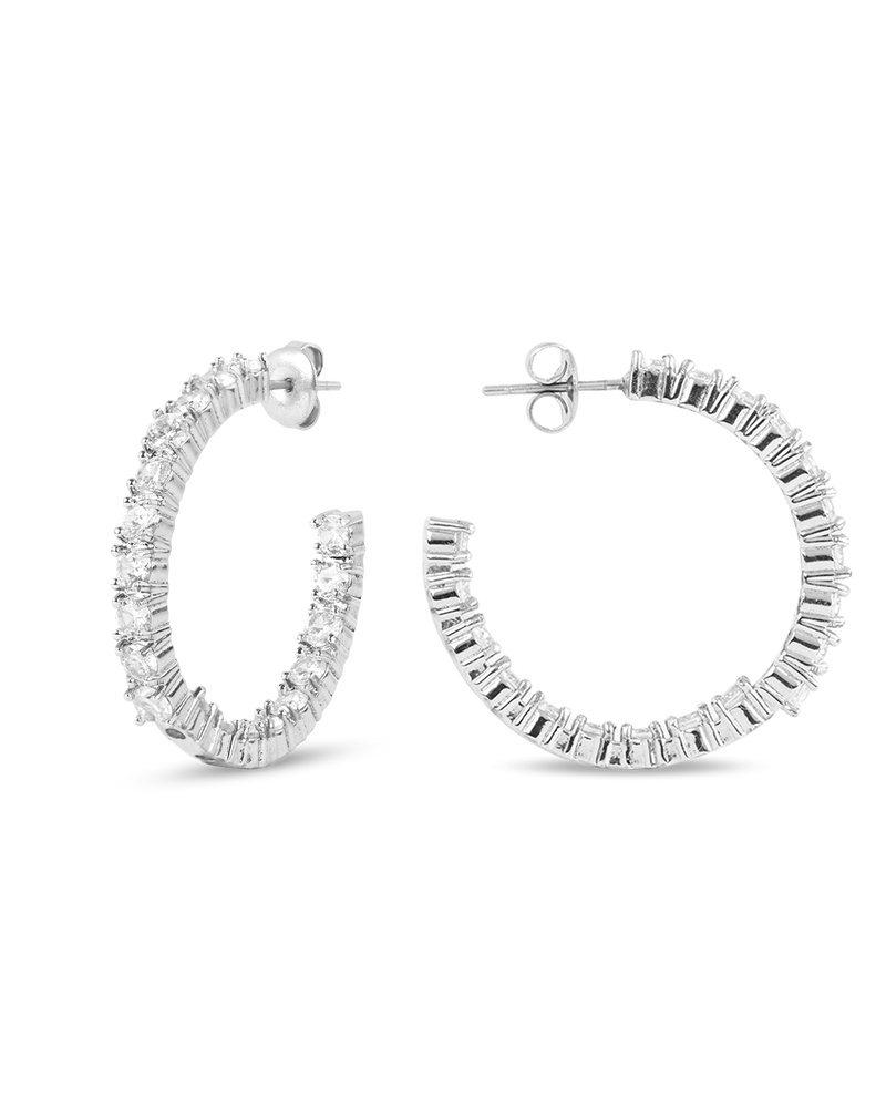 Malaga Silver Hoops