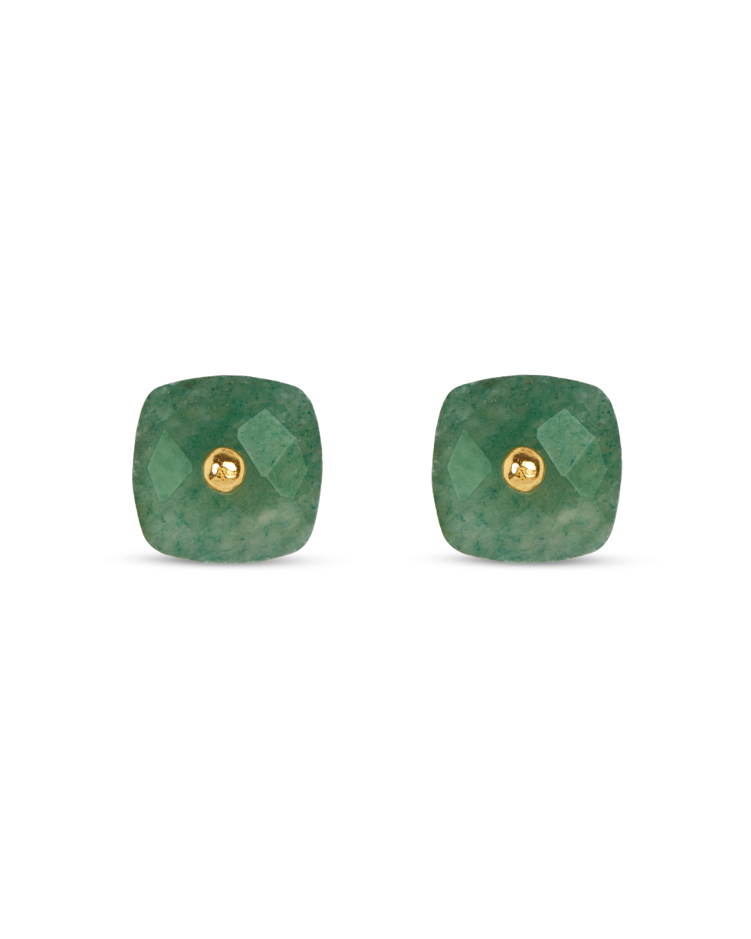 Nude Green Aventurine Earrings