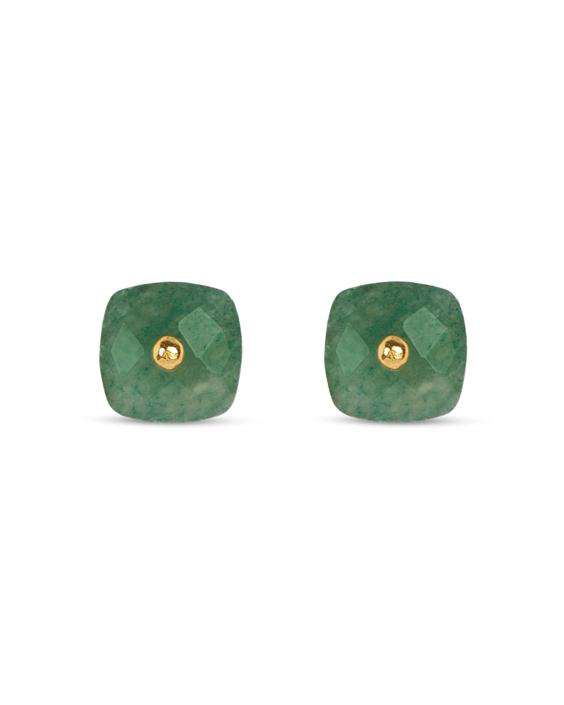 Nude Green Aventurine Earrings