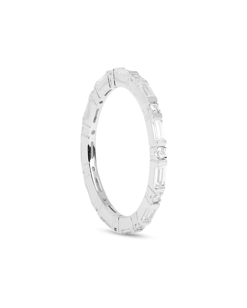 Silver Zircon Breeze Ring