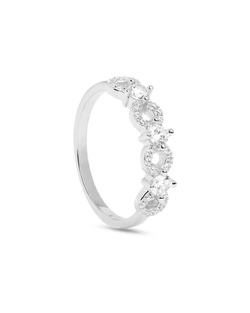 Breeze Zirconia Silver Ring