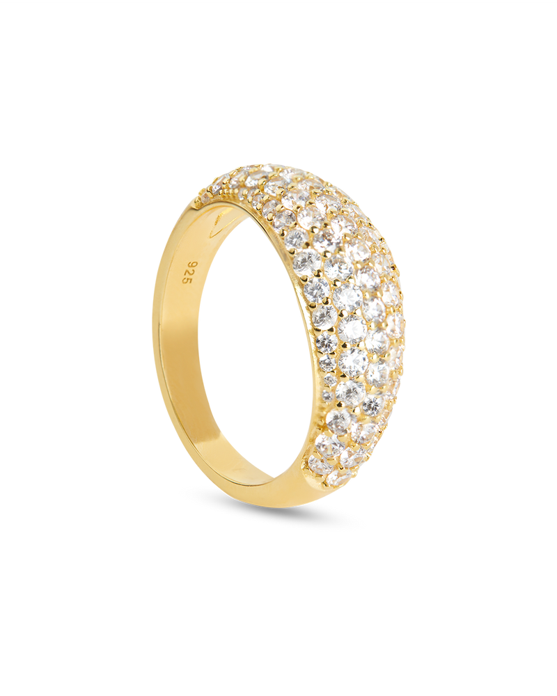 Golden Pavé Éclat Ring