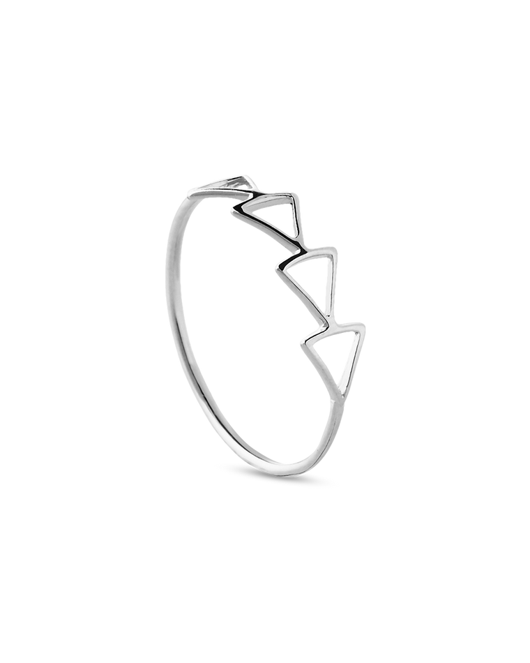 Anillo Plata Flechas Hollow