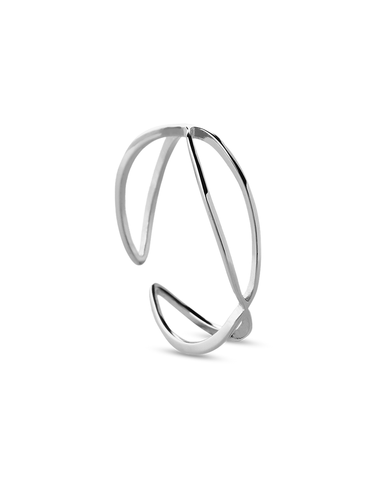 Hopper Waves Silver Ring