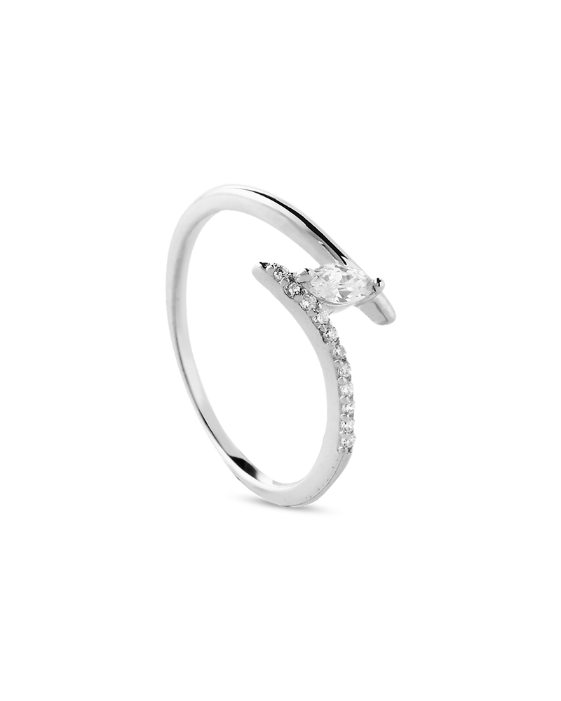 Jane Zirconia Silver Ring