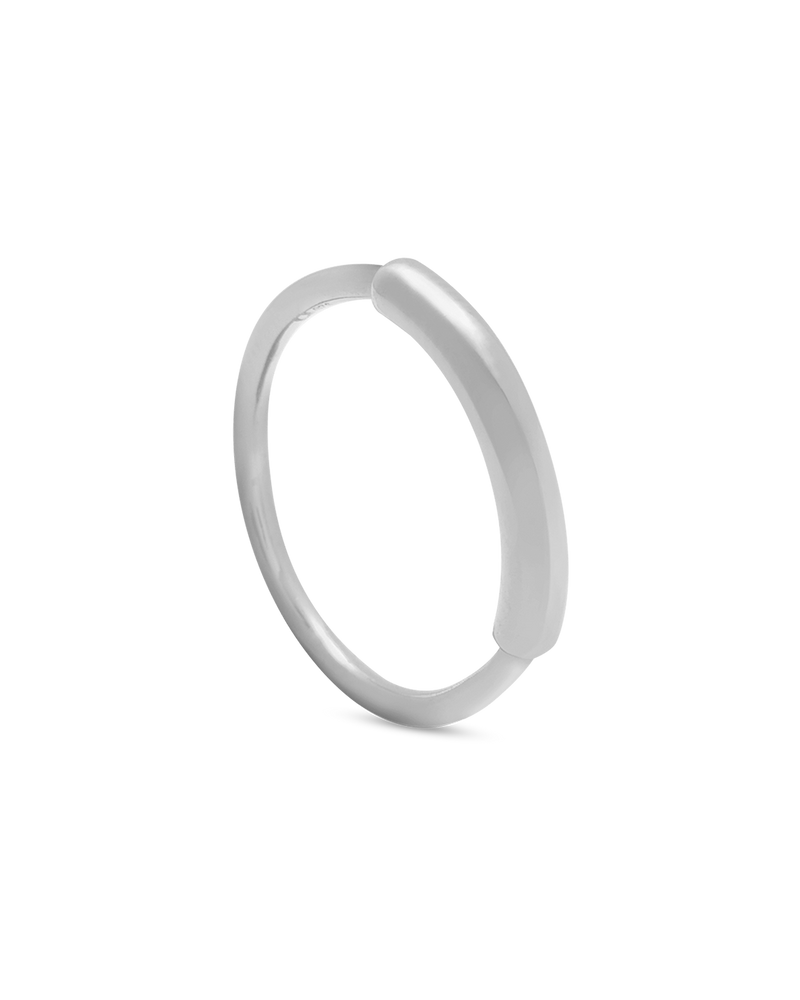 Smooth Skin Silver Ring