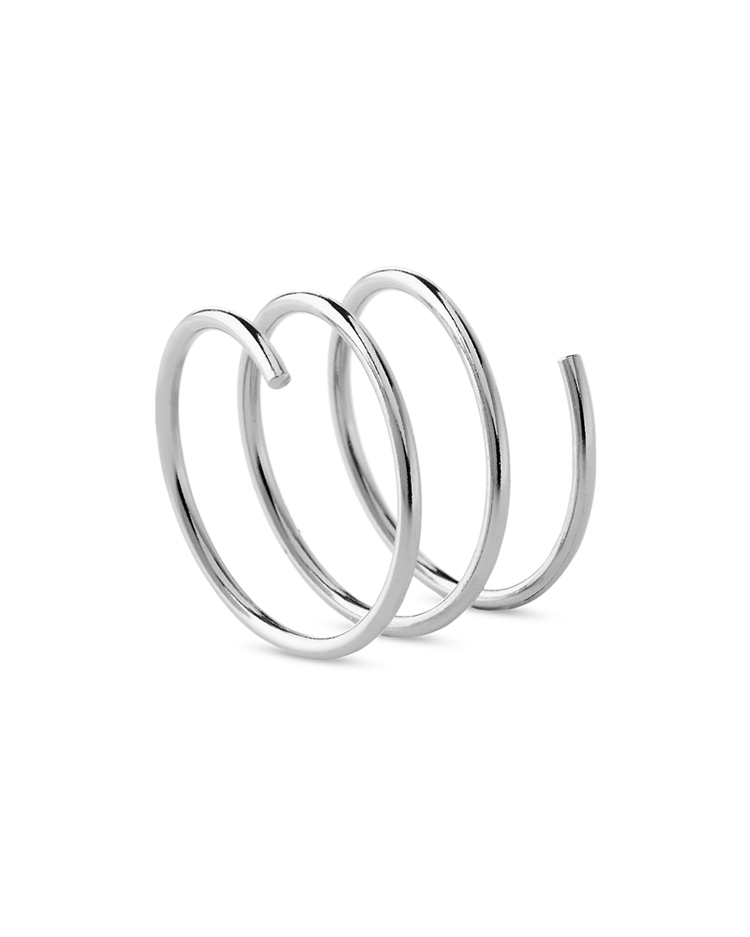 Silver Spiral Whirl Ring