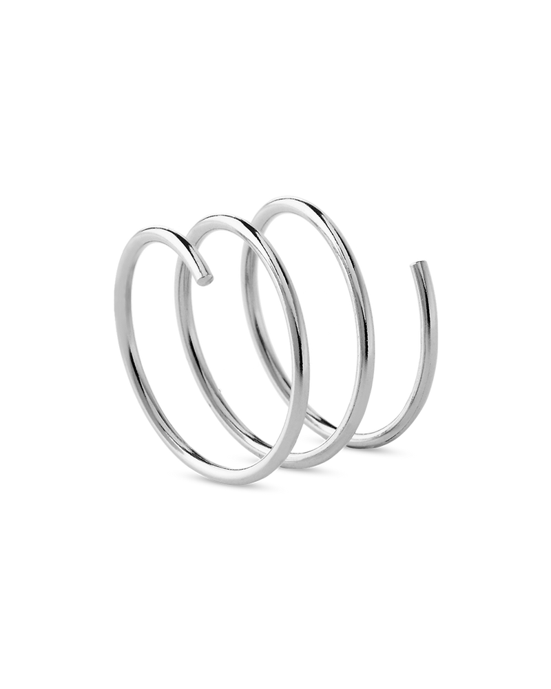 Silver Spiral Whirl Ring