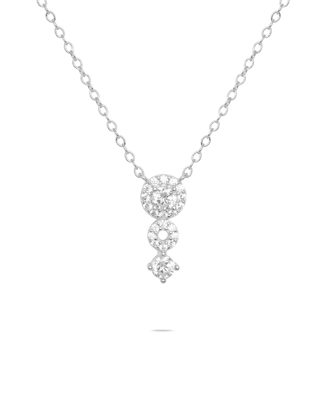 Air Zirconia Silver Necklace
