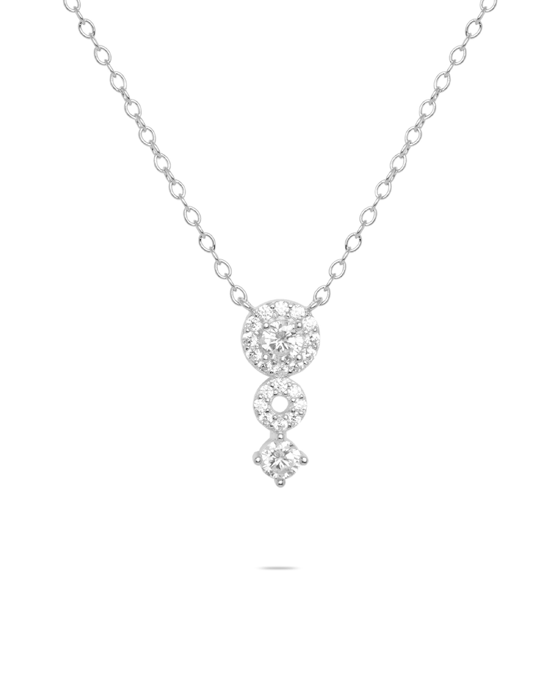Air Zirconia Silver Necklace