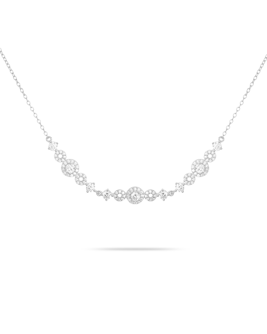 Breeze Zirconia Silver Necklace