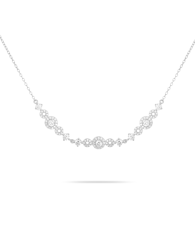 Breeze Zirconia Silver Necklace