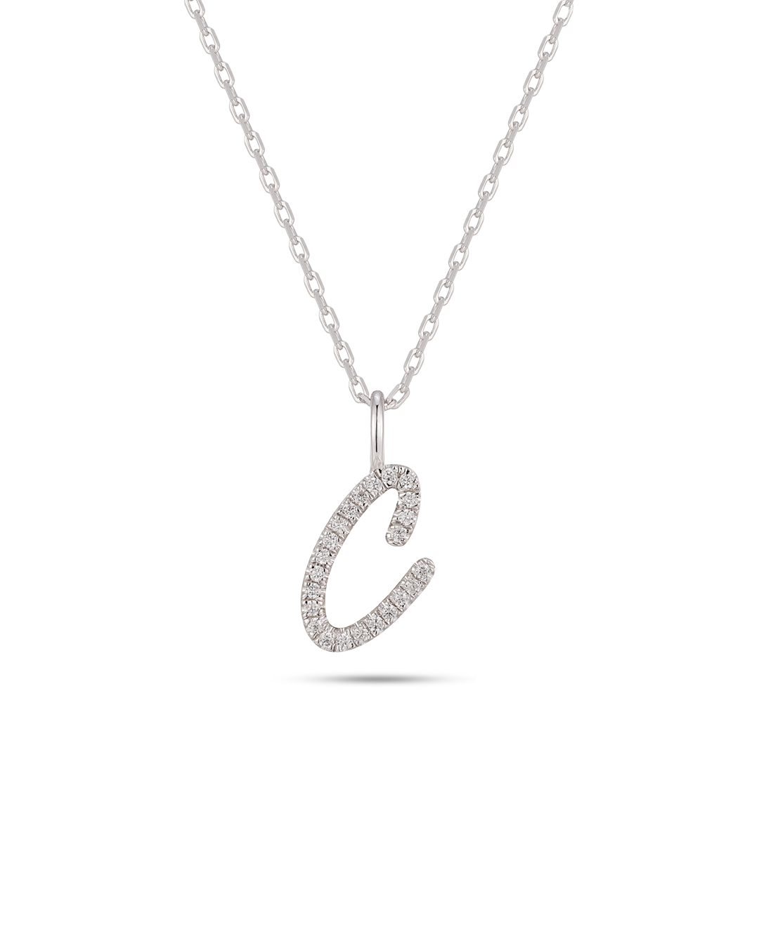 Silver Letter C Necklace