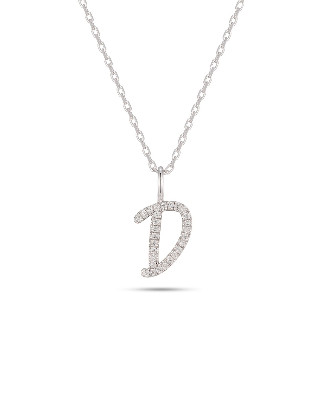 Silver Letter D Necklace