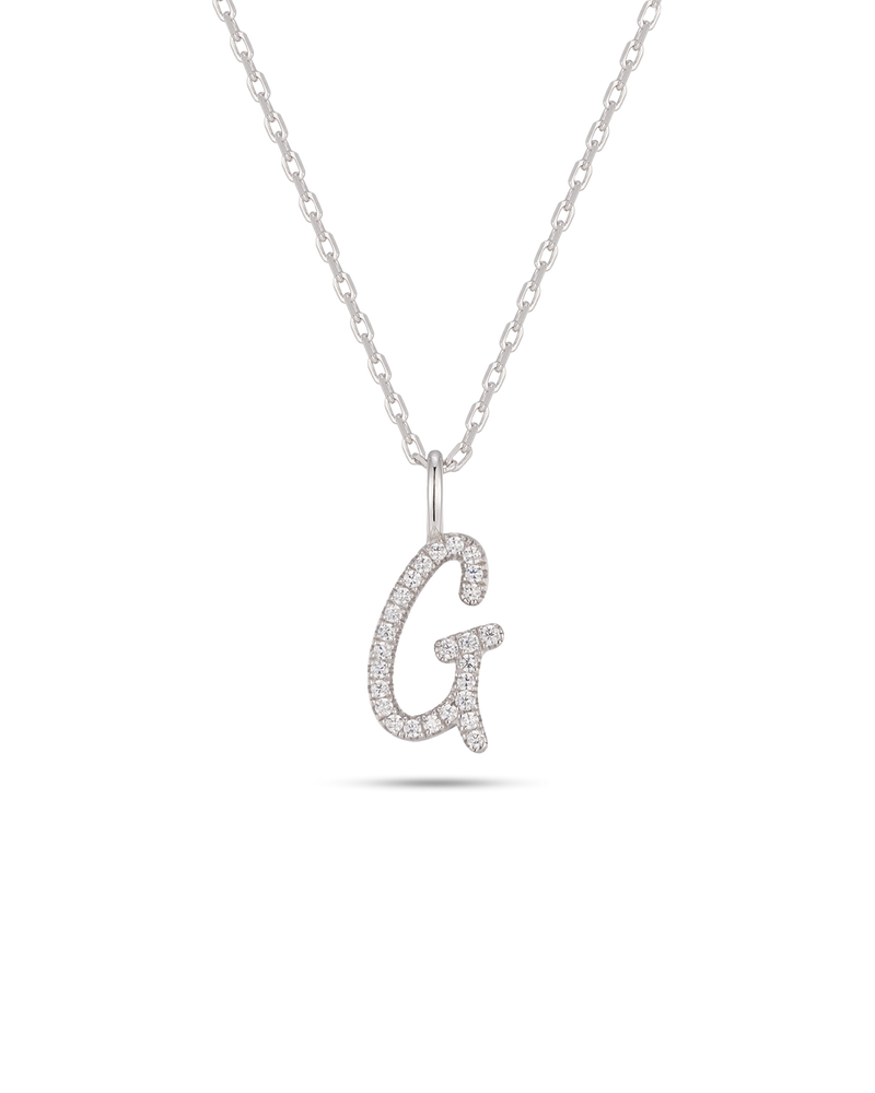 Silver Letter G Necklace