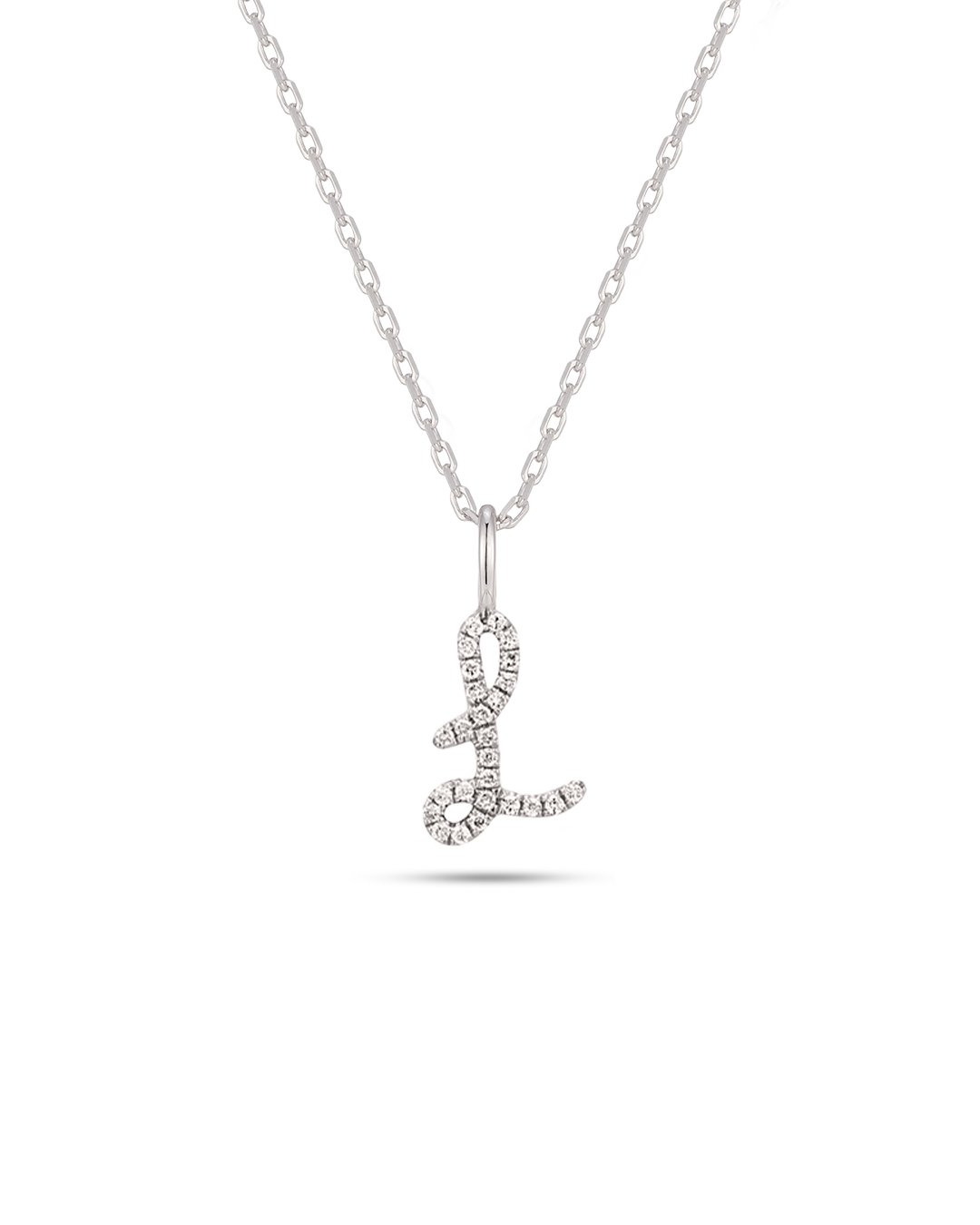 Silver Letter L Necklace