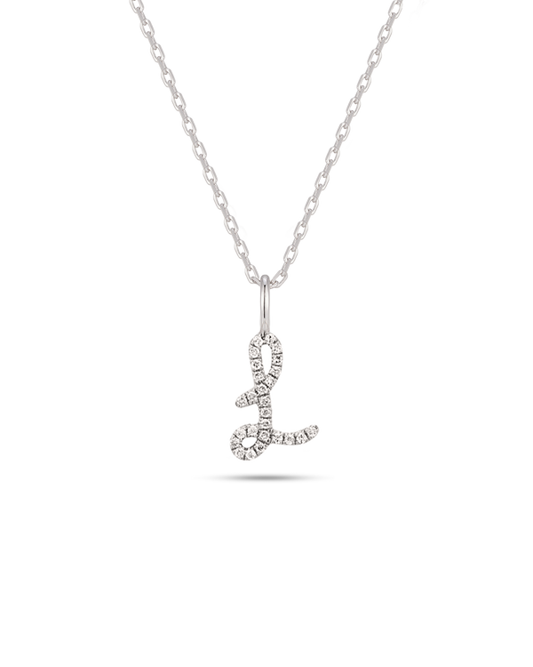 Collar Plata Letra L