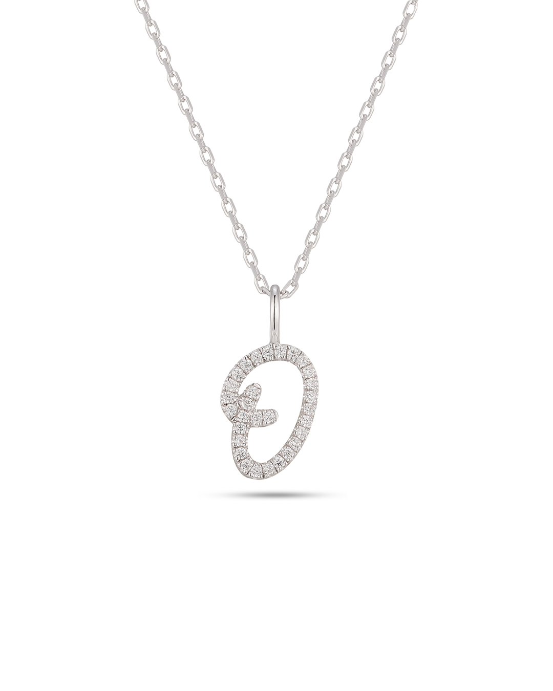 Silver Letter O Necklace