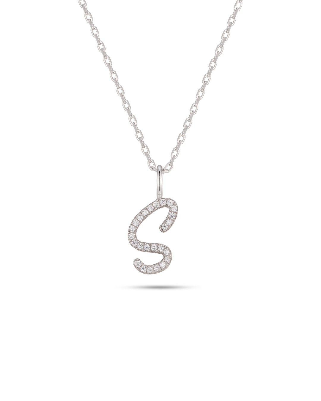 Silver Letter S Necklace